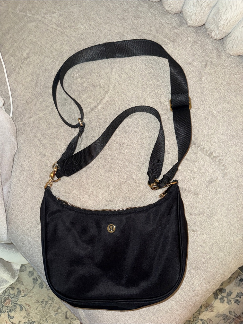 lululemon City Essentials Small Shoulder Bag with Gold Hardware